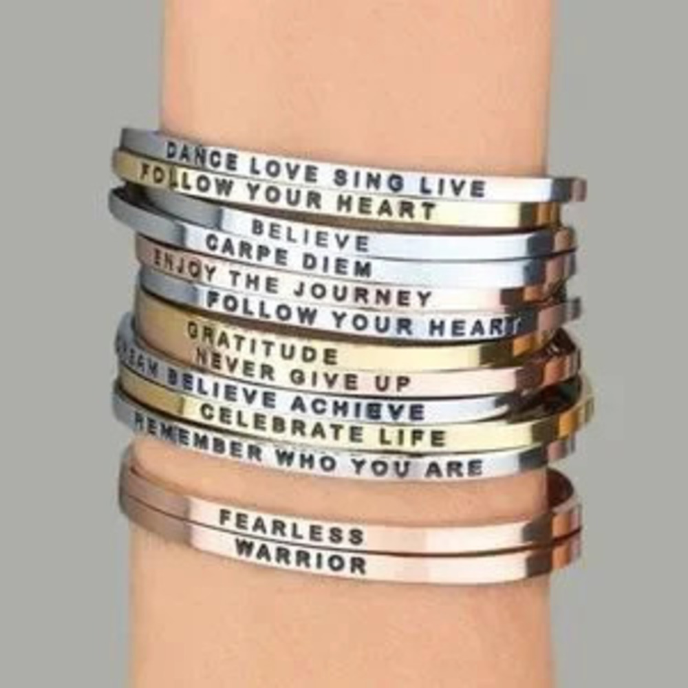 FEARLESS Gold Stackable Bangle Bracelet